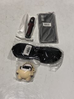 A QTY OF ASSORTED ITEMS TO INCLUDE RED AND BLACK WATCH STRAPS, IPHONE CASES