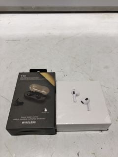 A QTY OF ASSORTED ITEMS TO INCLUDE AIRPODS CASES, Y30 TRULY WIRELESS IN EAR HEADPHONES