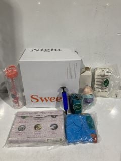 QTY OF ASSORTED ITEMS TO INCLUDE SWEET NIGHT  MATTRESS PROTECTOR SUPER KING