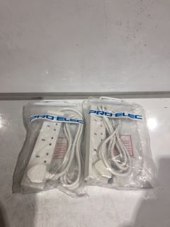 QTY OF PRO ELEC 5 SOCKET EXTENSION LEADS