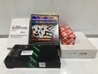 BOX OF ASSORTED GENERAL ITEMS TO INCLUDE KRYPTONITE 7' DOUBLE LOOP CABLE, ONE MAN BRAKE N CLUTCH BLEED KIT