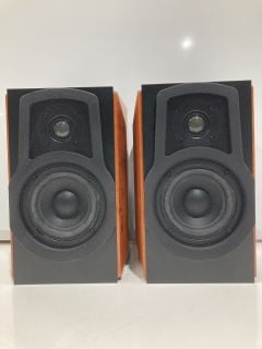 4 X BASICS BOOKSHELF SPEAKERS WITH PASSIVE SPEAKER