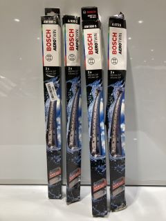 QTY OF BOSCH WIPER BLADES TO INCLUDE A980S AEROTWIN 2 X 24", 2 X 19"