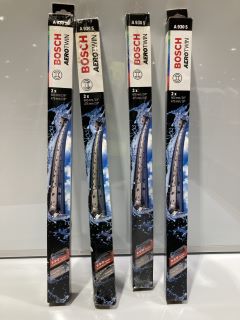 QTY OF BOSCH WIPER BLADES TO INCLUDE A980S AERO TWIN 2 X 24", 2 X 19"