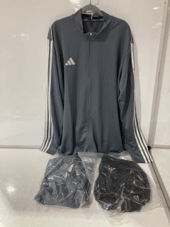 QTY OF ASSORTED CLOTHING ITEMS TO INCLUDE ADIDAS GREY JACKET UK 2XL