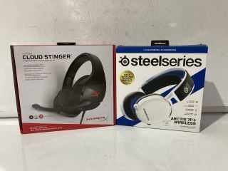 STEELSERIES ARCTIS 7P+ WIRELESS GAMING HEADSET, TO ALSO INCLUDE HYPERX CLOUD STINGER HEADSET TOTAL RRP £170