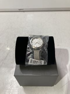 EMPORIO ARMANI THREE-HAND STAINLESS STEEL MESH WOMEN'S WATCH RRP £229