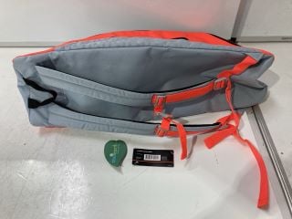 QTY OF HEAD RACKET COMBI REBEL JUNIOR RACKET BAG ORANGE, GREY