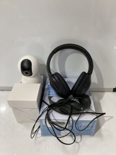 QTY OF ASSORTED ELECTRICAL ITEMS TO INCLUDE PHILIPS 2000 SERIES HEADPHONES, MI360 HOME SECURITY CAMERA