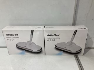 2 X ALFABOT CORDLESS-ELECTRIC MOP WS-24 TOTAL RRP £274