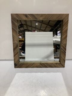 3 STONEBRIAR WOOD CHEVRON MIRRORS