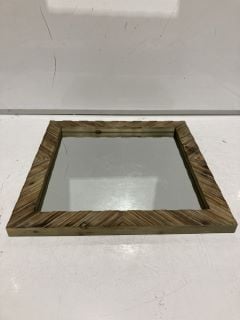 4 STONEBRIAR WOOD CHEVRON MIRRORS