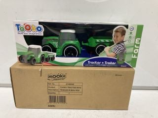 2 MOOKIE TOOKO TRACTOR WITH TRAILER IN MAILBOX