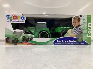 2 MOOKIE TOOKO TRACTOR WITH TRAILER IN MAILBOX