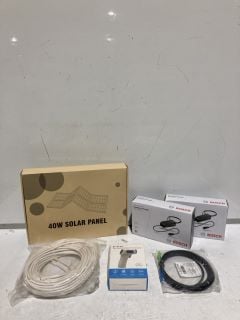 QTY OF DIY ITEMS TO INCLUDE 40W SOLAR PANEL