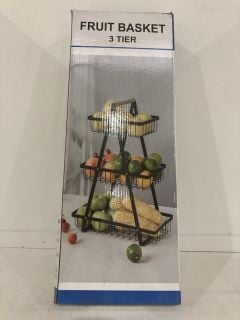 SHOE RACK FOR 8 PAIRS - BLACK & FRUIT BASKET 3 TIERS