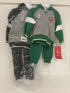 QTY OF BABY'S CLOTHING TO INCLUDE PORTUGAL FIFA WORLD CUP PANTS AND HOODIE SIZE 18M - GREEN