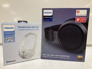 PHILIPS FIDELIO X3 HEADPHONES & PHILIPS 2000 SERIES WHITE HEADPHONES TOTAL RRP £169.46