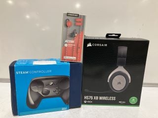 QTY OF ASSORTED ITEMS TO INCLUDE CORSAIR HS75 XB WIRELESS HEADSET