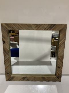 4 STONEBRIAR WOOD CHEVRON MIRRORS