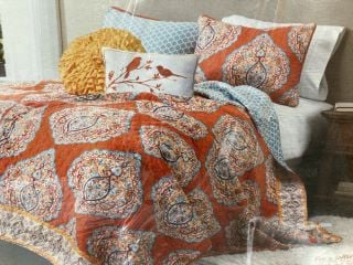 2 LUSH DECOR REVERSIBLE QUILT 5 PC SET