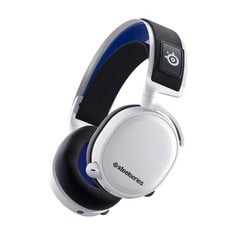 STEELSERIES ARCTIS 7P+ WIRELESS GAMING HEADSET – LOSSLESS 2.4 GHZ  – USB-C – 3D AUDIO – FOR PS5, PS4, PC, MAC, ANDROID AND SWITCH - WHITE. RRP £135: LOCATION - BACK WALL