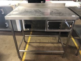 STAINLESS STEEL KITCHEN COUNTER (L-100CM/ W-65CM/ H-95CM)