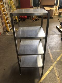 STAINLESS STEEL SERVING RACK WITH 4 SHELVES W57 X D57 X 150CM