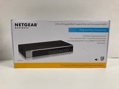 NETGEAR BUSINESS SWITCH (ORIGINAL RRP - €485.18) IN BLACK: MODEL NO XS508M (WITH BOX AND CABLES) [JPTZ7316]