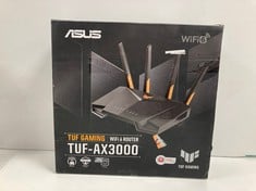 ASUS TUF GAMING WIFI 6 ROUTER (ORIGINAL RRP - €105.00) IN BLACK: MODEL NO TUF-AX3000 (BOX WITH ROUTER) [JPTZ7326]