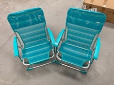 2 X FOLDING CHAIR AKTIVE BLUE .