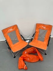 2 X FOLDING CHAIR AKTIVE ORANGE .