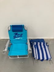 2 X FOLDING CHAIR VARIOUS MODELS INCLUDING CREVICOSTA CHAIR (CREVICOSTA CHAIR IS BROKEN).