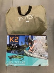 2 X INTEX INFLATABLE KAYAK VARIOUS MODELS INCLUDING K2 CHALLENGER (KAYAK K2 CHALLENGER IS CRACKED).