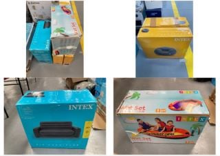 4 X VARIETY OF INTEX PRODUCTS VARIOUS MODELS INCLUDING INFLATABLE SOFA CONVERTIBLE INTO DOUBLE BED.