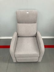 MANUAL RECLINING ARMCHAIR LIGHT GREY COLOUR.