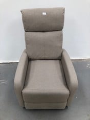 MANUAL RECLINING ARMCHAIR CREAM COLOUR (BROKEN BACK).