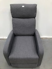 MANUAL RECLINING ARMCHAIR GREY COLOUR.