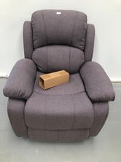 MANUAL RECLINING MASSAGE CHAIR ASTAN HOME PURPLE COLOUR (CRACKED AT THE BACK).