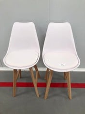 2 X WHITE STOOLS.