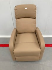 MANUAL RECLINING ARMCHAIR ASTAN HOME BROWN COLOUR.