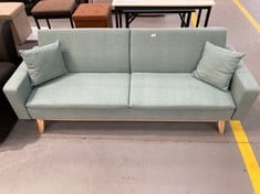 LIGHT BLUE SOFA BED NALUI BRAND (SMALL DEFECT IN THE BACKREST).