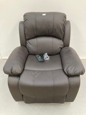 RECLINING MASSAGE AND HEATING CHAIR NALUI DARK BROWN COLOUR.