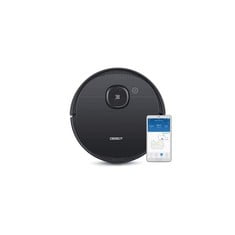 ECOVACS DEEBOT 950 ROBOT WITH OZMO TECHNOLOGY AND SMART NAVI 3.0, 200 MIN + TURBO, 66 DECIBELS, BLACK - CARPET, RRP: 479.99€.