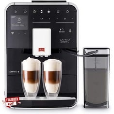 MELITTA BARISTA TS SMART F850-102 - SUPER AUTOMATIC COFFEE MACHINE WITH INTEGRATED SILENT GRINDER, SMART COFFEE MACHINE WITH UP TO 21 COFFEE RECIPES, 1.8 L, BLACK, RRP: 1083.00€.