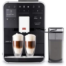 MELITTA BARISTA TS SMART F850-102 - SUPER AUTOMATIC COFFEE MACHINE WITH INTEGRATED SILENT GRINDER, SMART COFFEE MACHINE WITH UP TO 21 COFFEE RECIPES, 1.8 L, BLACK, RRP: 1083.00€.