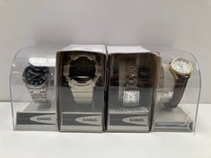 4 X CASIO WATCHES VARIOUS MODELS INCLUDING SILVER WATCH MODEL 5361 - LOCATION 10A.