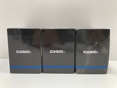 3 X CASIO WATCH VARIOUS MODELS INCLUDING SILVER WATCH MODEL 3558 - LOCATION 10A.