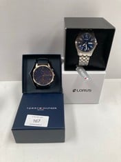 2 X LORUA AND TOMMY HILFIGER WATCHES INCLUDING MODELS VX43-X101 AND 2465 - LOCATION 6A.