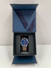 SILVER AND NAVY BLUE VICEROY WATCH MODEL 471095 - LOCATION 6A.